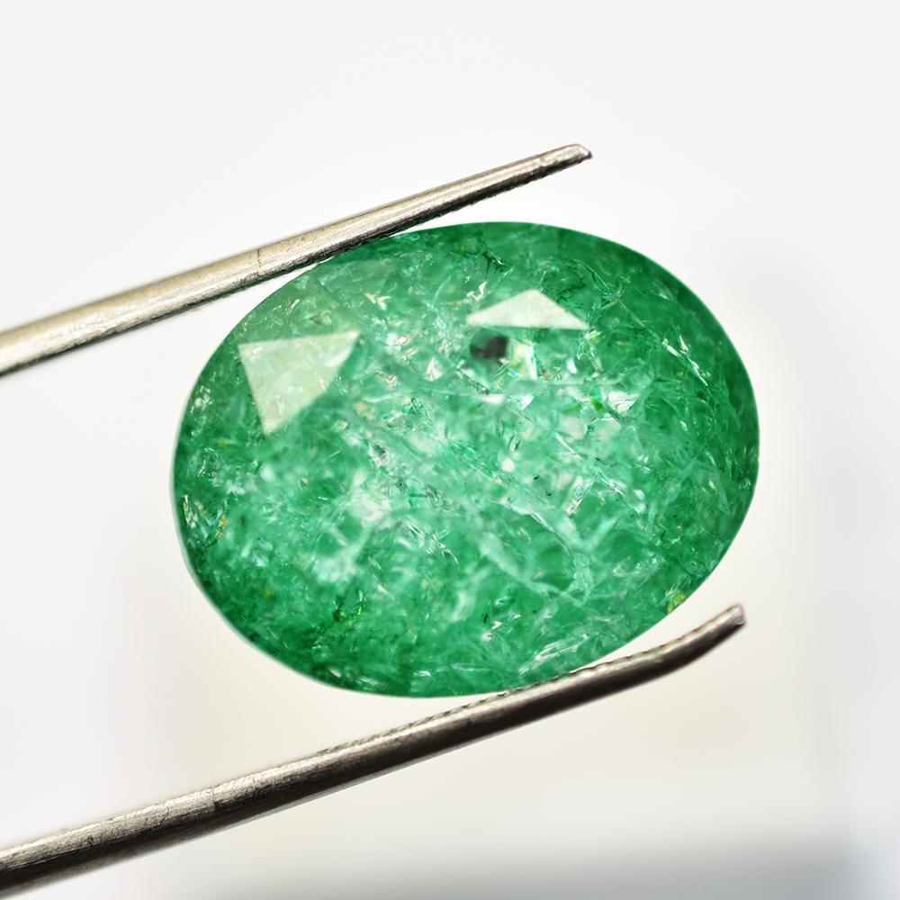 19x15mm Oval Shape NATURAL Green Emerald Loose Gemstone FREE Delivery