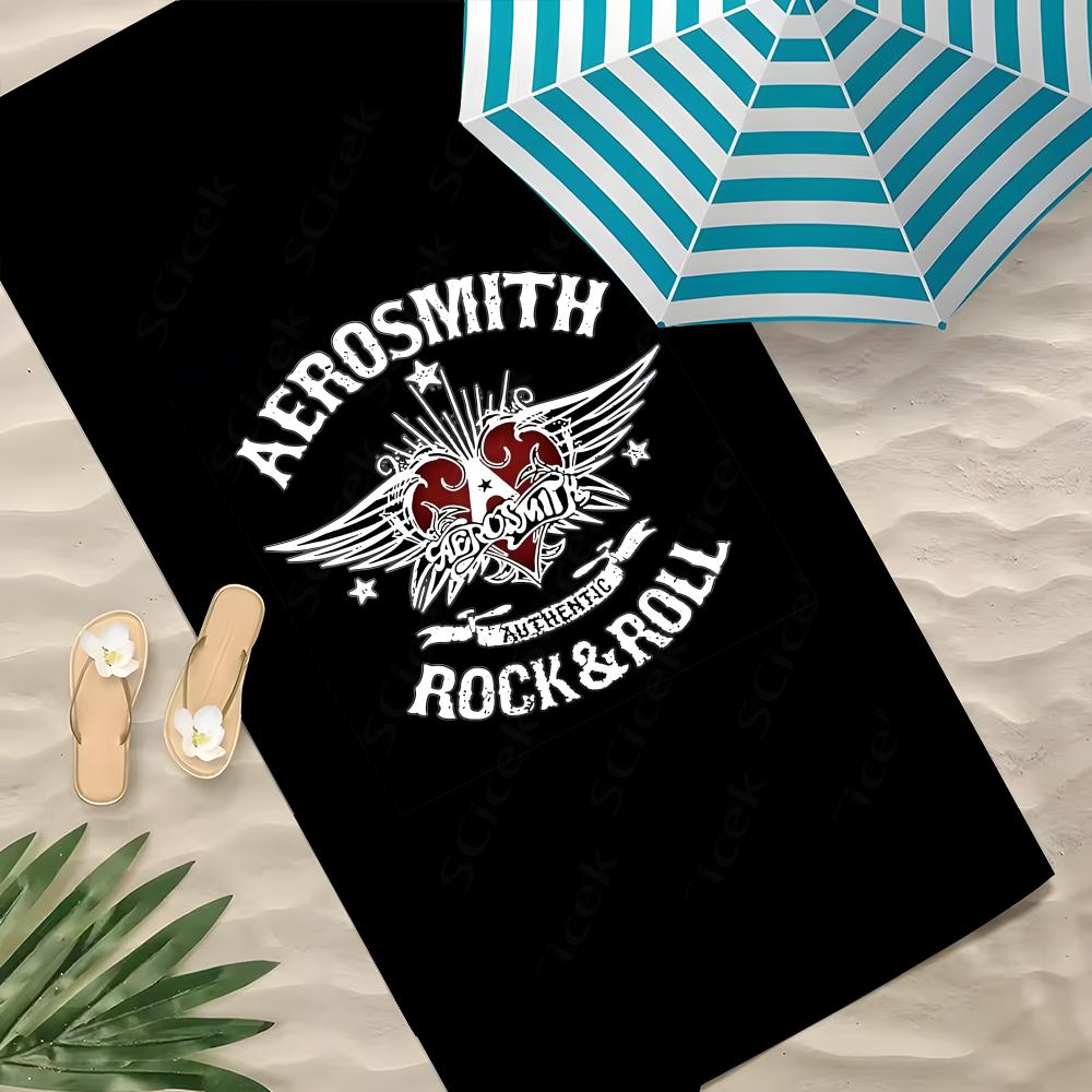Полотенце A-Aerosmith, Микрофибра, Пляжное полотенце, Быстросохнущее, Не собирающее песок, Ультратонкое волокно, Супермягкое.