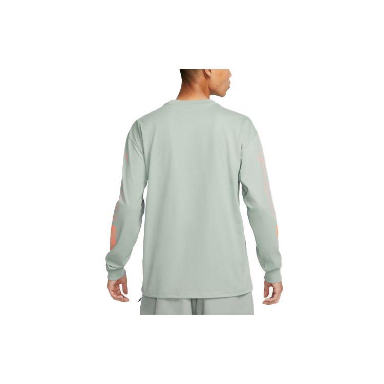 Nike Acg Topo Мужская футболка с круглым вырезом и длинным рукавом с абстрактным принтом, слюдяно-зеленый цвет FB8445-330