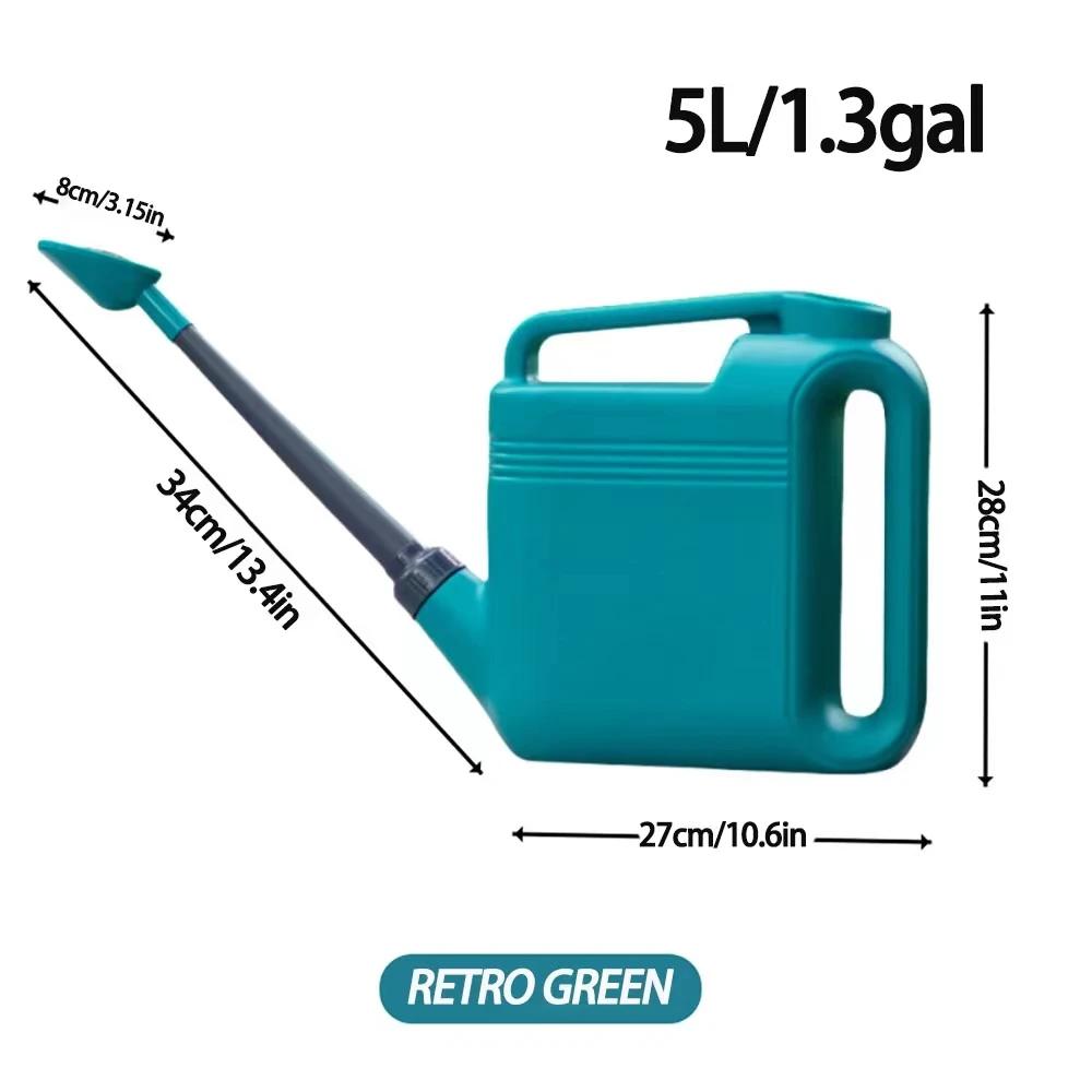5-8 л Лейка для полива растений Без капель Решение для полива на открытом воздухе Большая садовая лейка для полива цветов с двумя ручками и насадкой-лейкой для