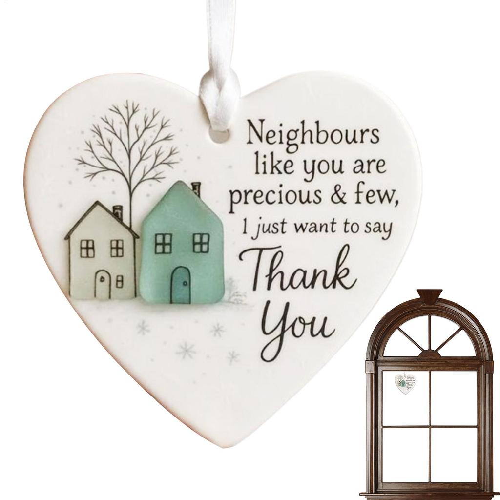 2D Acrylic Neighbours Like You Are Precious & Few Appreciation Favors Thank You Ornament for Christmas Tree Window Door Wall