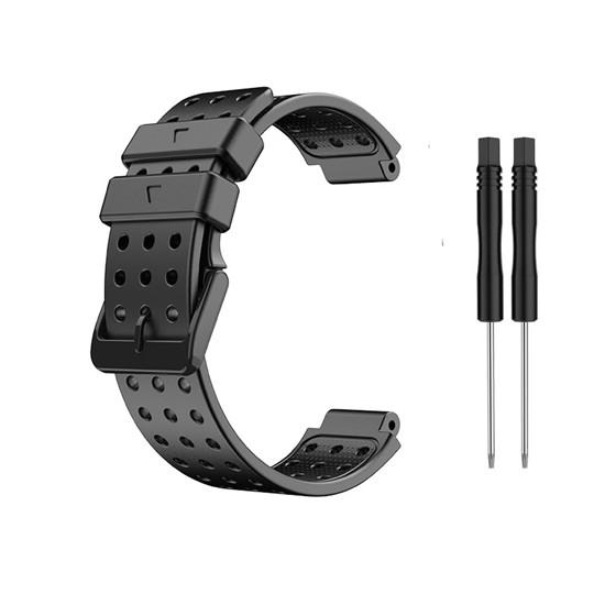 Прочный силиконовый ремешок для Garmin Approach S20 с монохромным дизайном и застежкой-пряжкой