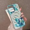 Чехол для телефона для iPhone 11 Pro Max 15 Air 13 Plus 17 12 14 16 Шикарный Стильный Легкий синяя лилия Чехол
