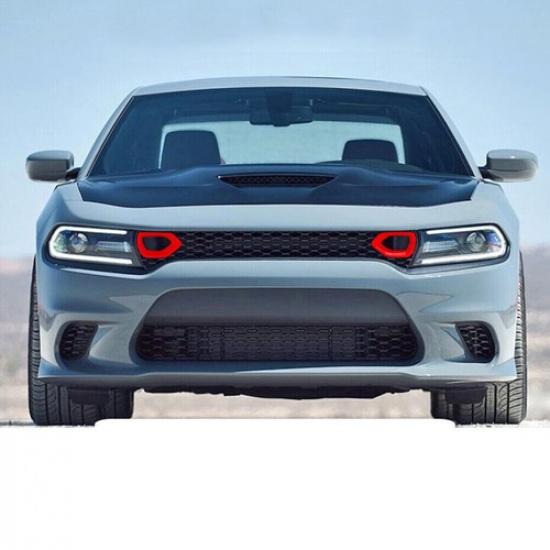 Car Front Bumper Grille Cover Trim For Dodge Charger 2015 -  Accessories Red