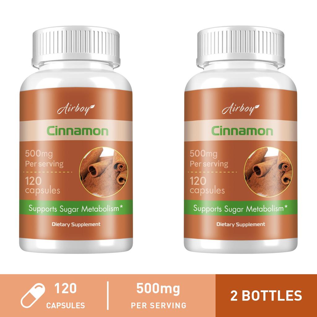 High Purity Cinnamon Capsules, 500mg Natural Cinnamon Extract, Nutritional Supplement