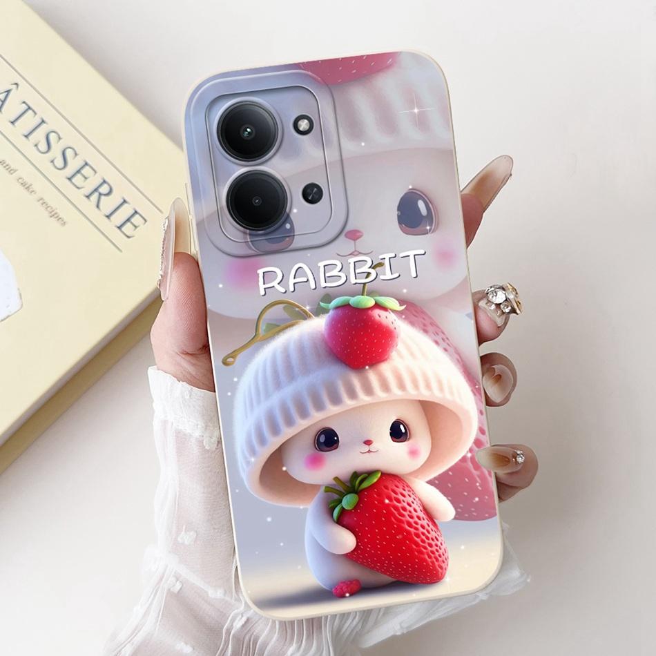 Для Xiaomi Poco C85 4G Милый Кролик Кошка Мультяшный Чехол Для Poco C85 C 85 4G Ударопрочный Мягкий Силиконовый Чехол