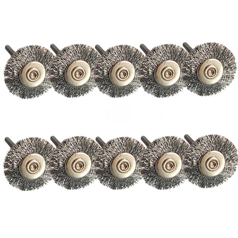 Wheel Brushes Polish Set # Tools 10pcs Wire Rotary Accessories For  22mm 10x