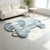 Soft Faux Cashmere Faux Animal Print Rug Moisture Absorbent Bathroom Floor Mat  Living Room Floor