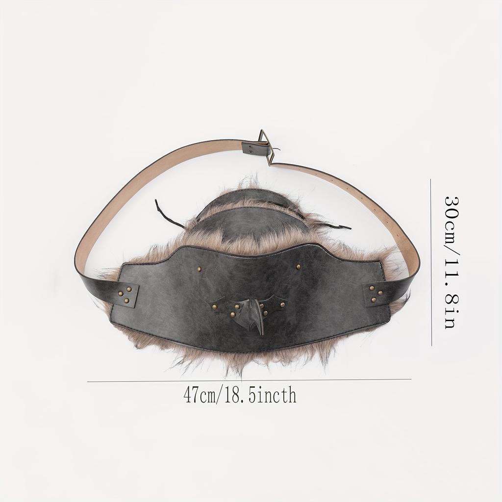 1 шт./1 пара, наряд средневекового рыцаря викингов эпохи Возрождения, 2 цвета, шаль на плечо из искусственной кожи с краями из искусственного меха, привет