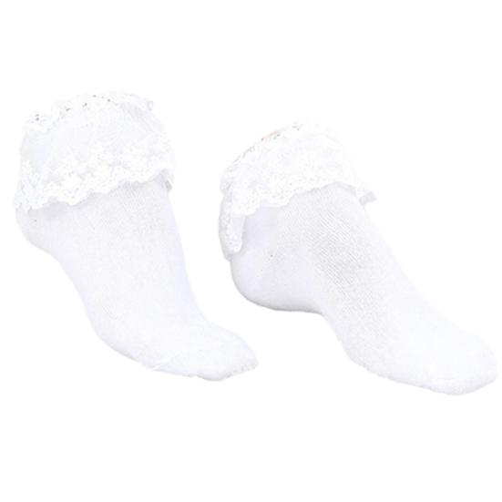 1 Pair Cotton Socks Skin-friendly Colorfast Lace Patchwork Lace Princess Socks for Daily Life