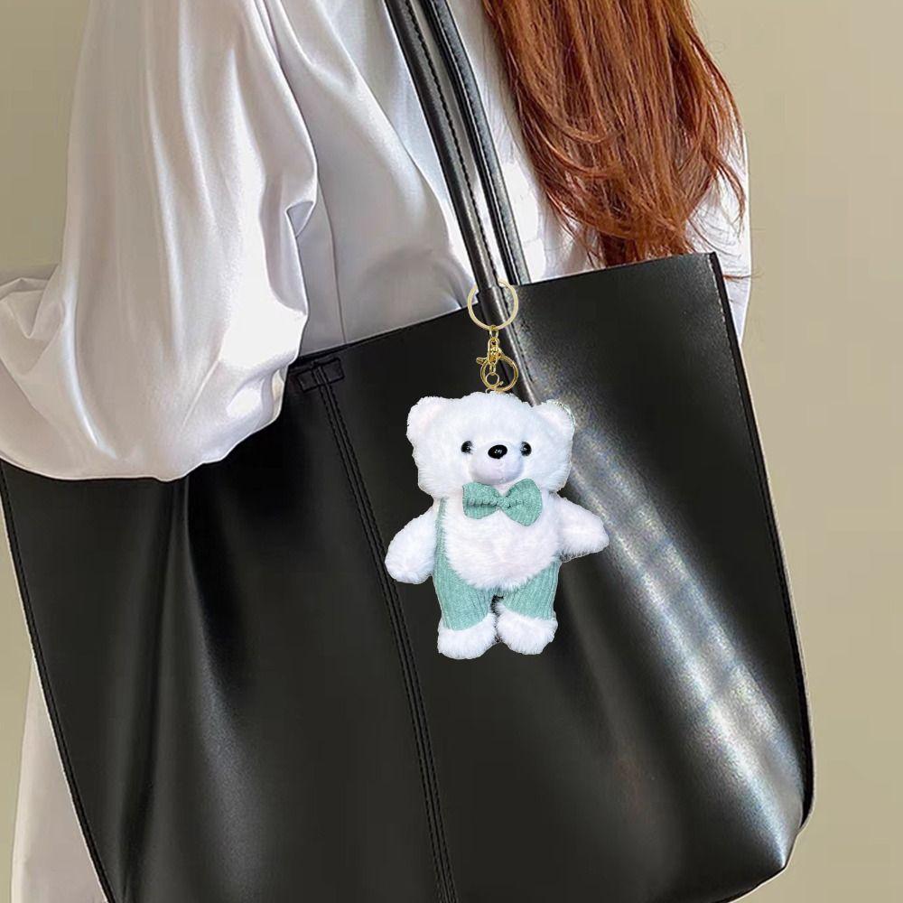 Мягкий плюшевый брелок в виде медведя-банта для девочки, сердечка, галстука-бабочки, плюшевой куклы, подвесного аксессуара