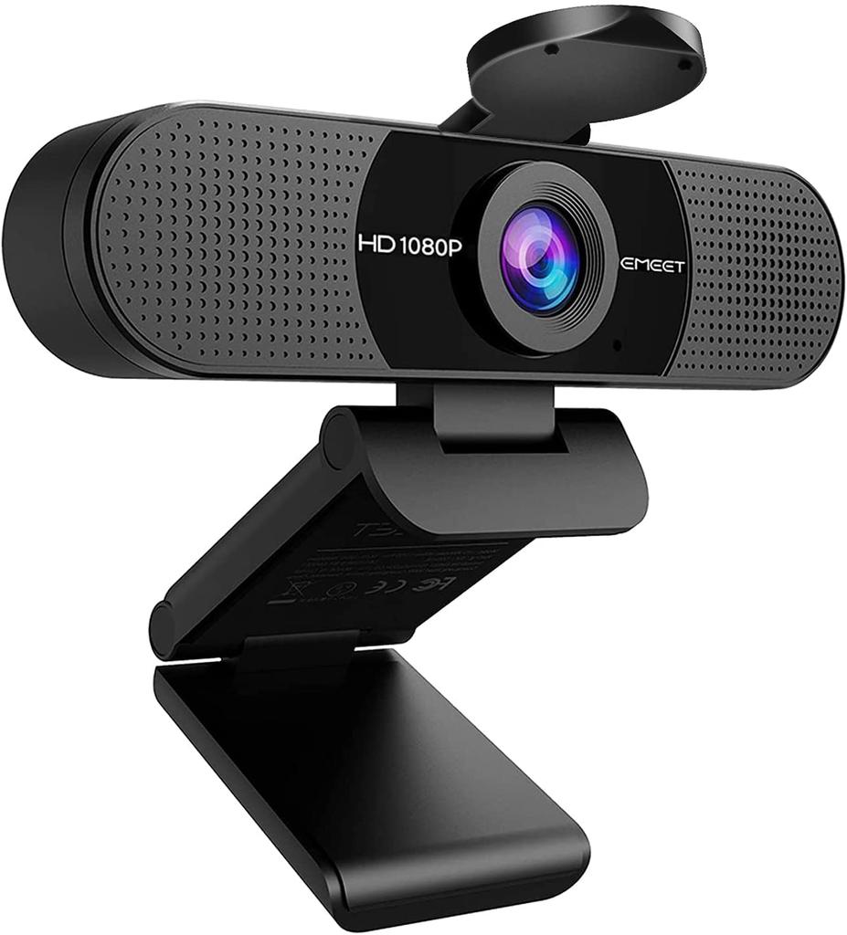 Веб-камера EMEET HD1080P 2MP с широким углом обзора и микрофоном для стриминга, камера для ПК для онлайн-встреч, автоматическая коррекция освещения, совместимость с EMEETLINK, штатив