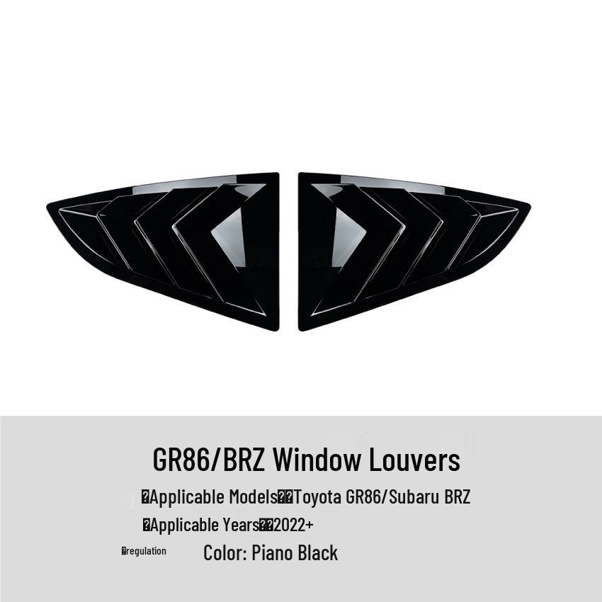 Задние треугольные жалюзи для Toyota GR86/Subaru BRZ 2022+ - Наклейка для экстерьера автомобиля