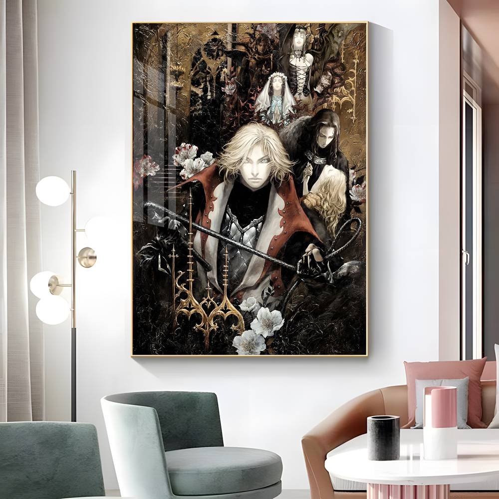 1 шт. Игровой плакат-наклейка Castlevania, водостойкая настенная art для гостиной, спальни, домашнего декора