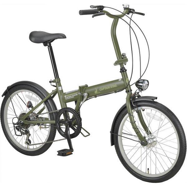 Captain Stag Captain Stag Yg 1352 [складной велосипедный навигационный фонарь Fdb206 20 дюймов внешний 6 скоростей матовый мох зеленый]