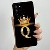 Чехол Для Samsung Galaxy Note 20 Ultra Роскошная Корона Буква Жидкий Силикон Задняя Крышка Мягкий Funda Для Samsung Note20 20Ultra Coque