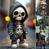 Cool Skeleton Figures Statue Collectible Gothic Skull Sculpture Decoration Gifts for Home Office Room Decor
