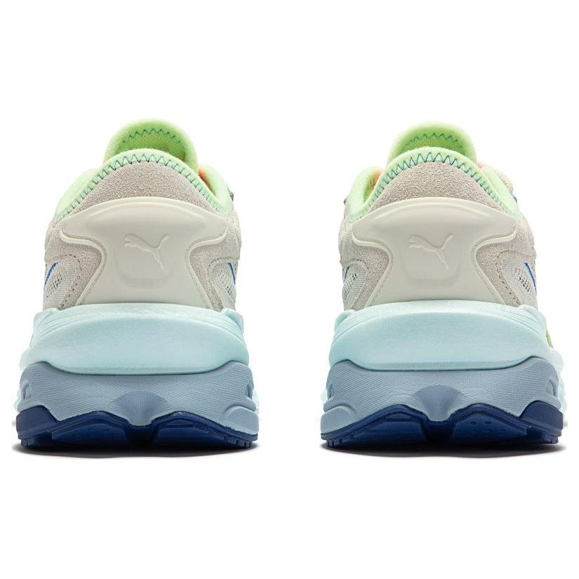Puma Удобная ткань Синтетическая кожа Кожа ТПУ Нескользящие Износостойкие Дышащие Кроссовки с низким верхом Унисекс кроссовки Молочно-белый Синий 388155-02