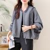 2025 New Women Autumn Plus Size Jacket Hoodie Coat Tops Solid Fashion Loose