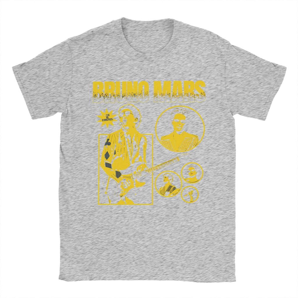 Rapper Bruno Mars TShirt Summer Hip Hop TShirts Unisex Pure Cotton ONeck Plus Size Tees ShortSleeved Vintage Tshirt