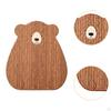 Деревянная тарелка в форме медведя, десертная доска, прочный очаровательный поднос для кухонных принадлежностей