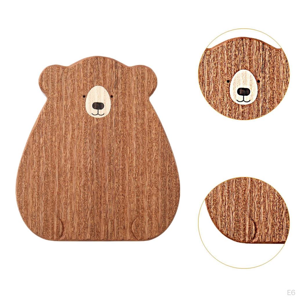 Деревянная тарелка в форме медведя, десертная доска, прочный очаровательный поднос для кухонных принадлежностей