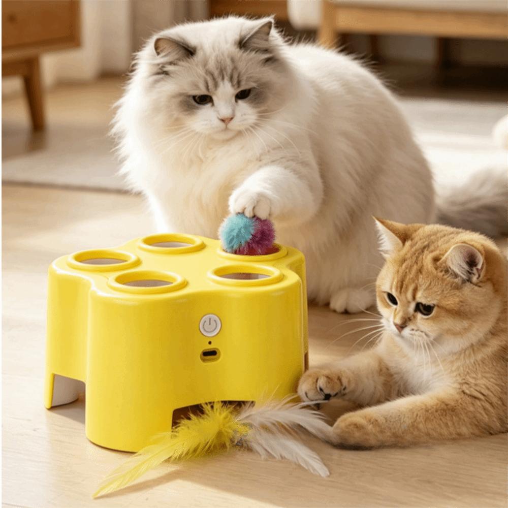 Electric Powered Cat Toy Bite Resistant Cat Teaser Cat Supplies Whack Mole Cat Entertainment