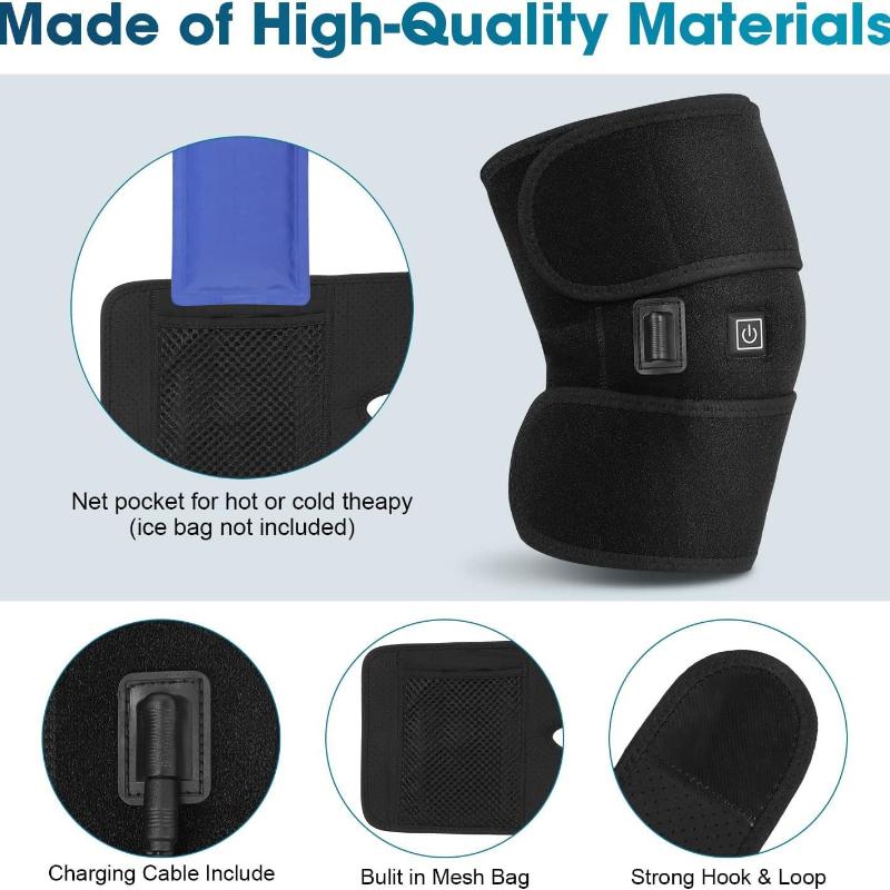 Electric Heated Knee Brace Adjustable Knee Pads for Cold Legs Warm Winter Thermal Knee Support Arthritis Pain Relief Massager