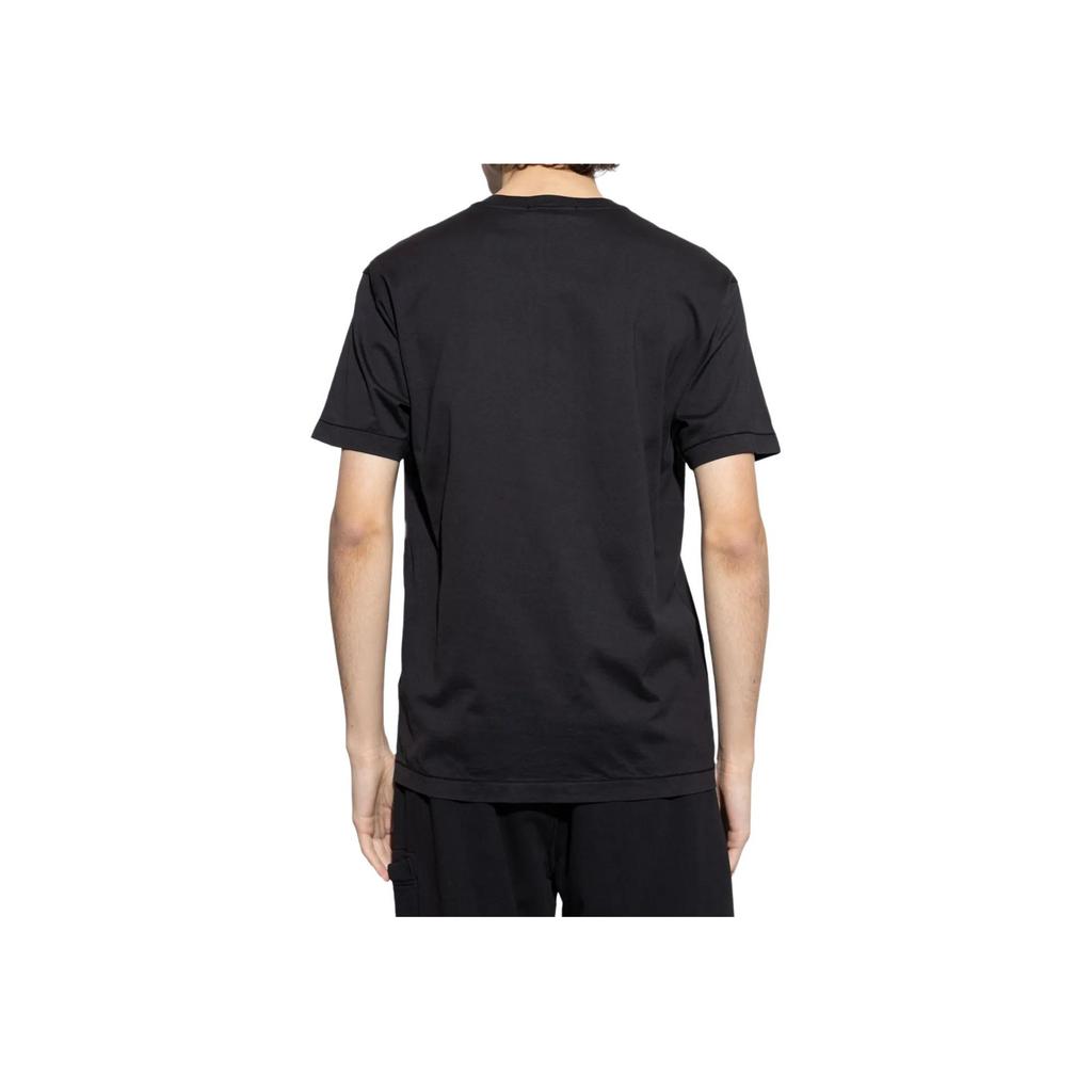 STONE ISLAND Мужская футболка с V-образным вырезом 25SS, облегающая, черная K1S152100001S0013-V0029