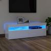 VidaXL TV Stand with LED Lights Low Cabinet Entertainment Center Stereo Cabinet Living Room Interior 804379