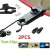 2PCS Tarpaulin Clip Tent Canopy Clip Buckle Outdoor Wind Rope Clamps Reusable Awning Mountaineering Camping Accessories