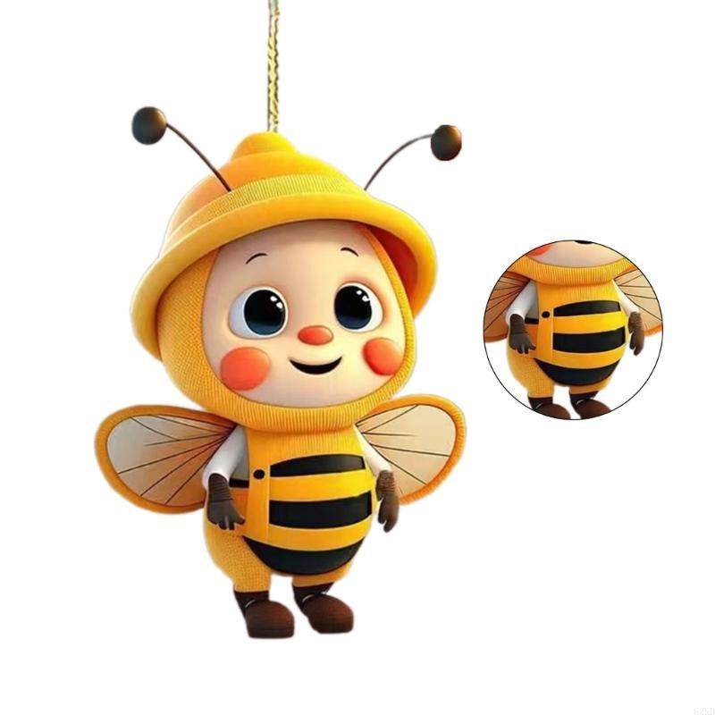 62KD Украшение Пчелы, Подвески для Зеркала Автомобиля, Акриловый Держатель для Зеркала Заднего Вида Автомобиля