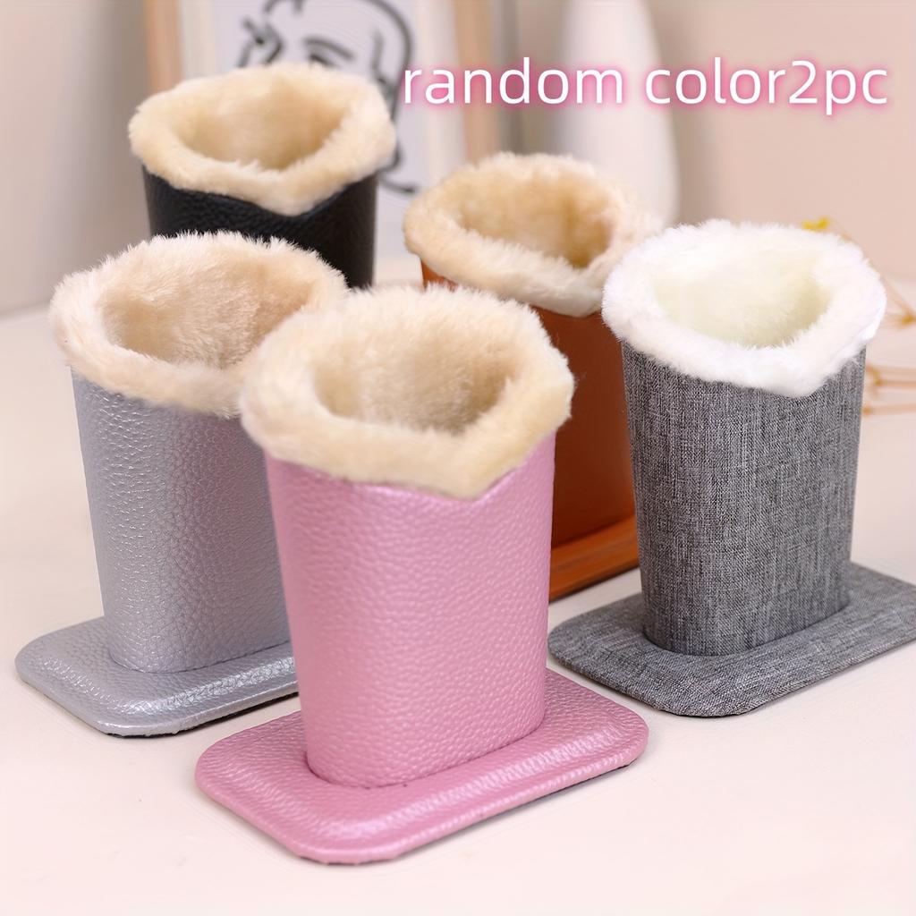 Pack of 1 Plush Lined Glasses Holder Stand Protective Glasses Case for Desks or Nightstands