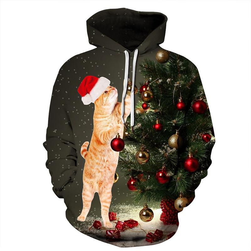 Premium Quality Men Women Christmas 3d Graphic Print Hooded Hoodie Sweatshirt Pullover With Timeless Style