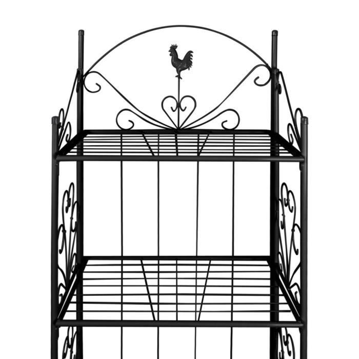 VidaXL Подставка для растений Квадратная Черная