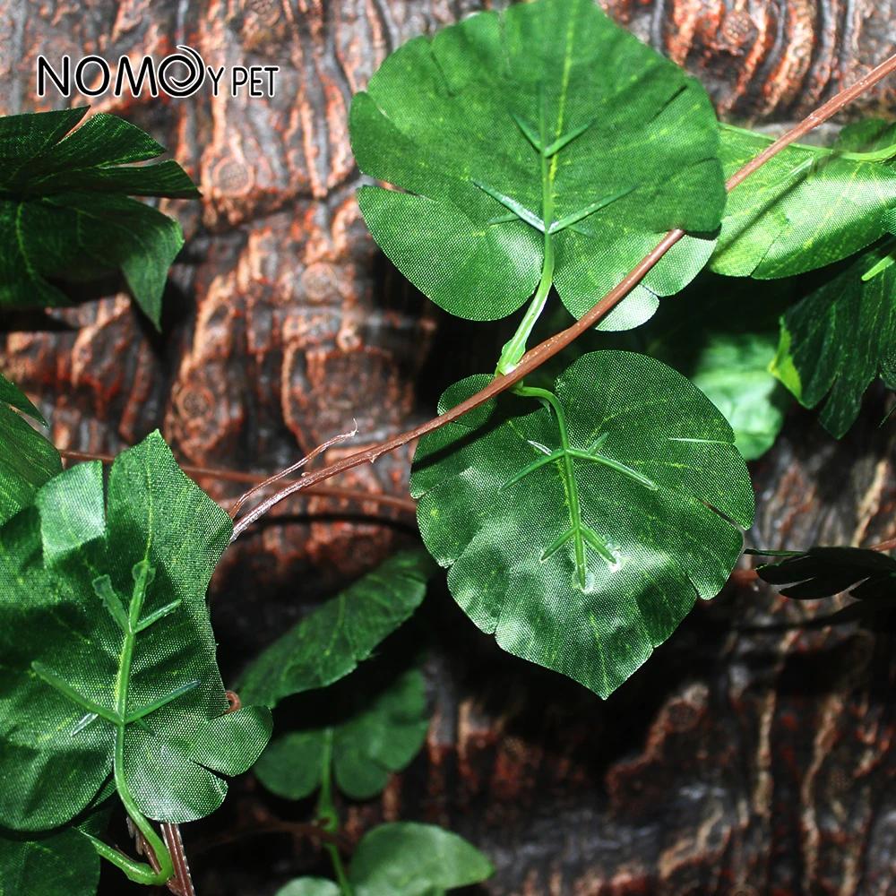 Habitat Decor Reptile Plants Hanging Fake Vines Climbing Terrarium Plant with Suction Cup Pets Lizards Geckos Snake Hermit Crab