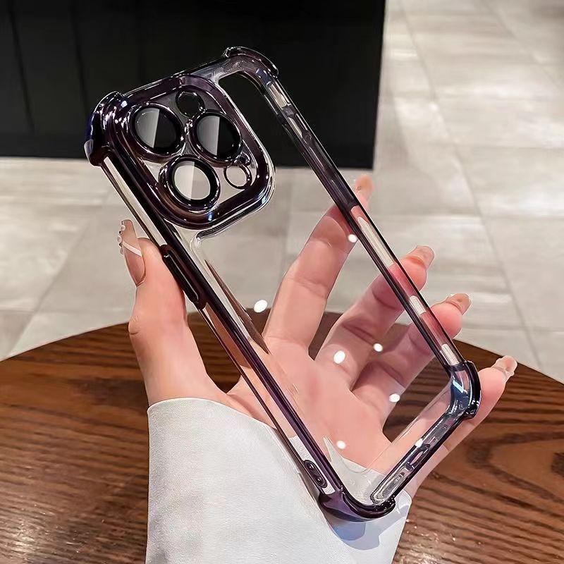 Совместим с iPhone 16/15 Pro Max: Чехол с защитой от падения с четырехточечными подушками безопасности и защитная крышка с прозрачной пленкой для линзы X.