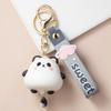 Decoration Cute Cat Keyring Double-Sided Hamster Pendant Siamese Cat Keychain  Men Women