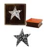 Printtoo Star Pattern Square Крафт Деревянные резиновые штампы Дневники Блок-2 x 2