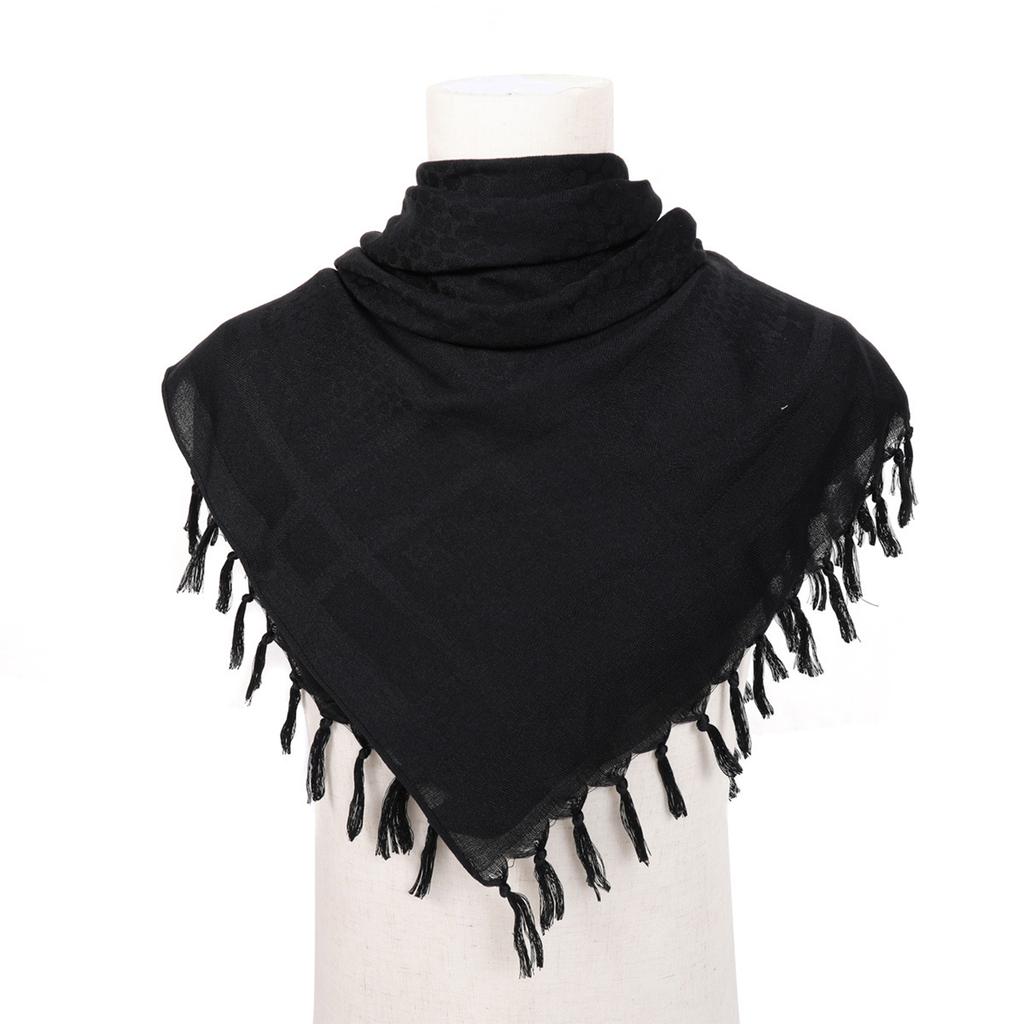 Arab Scarf Jacquard Pattern Adult Tactically Shemagh Scarf Middle Eastern Style Keffiyeh Anti Uv Dustproof Arab Scarf