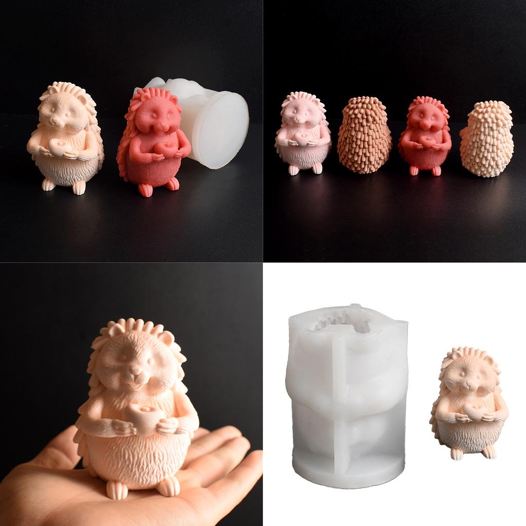 DIY Home Decor And Creative Crafts Mols Portable Silicone Mold For Crafting Detailed Hedgehog Candles Display And Gifts