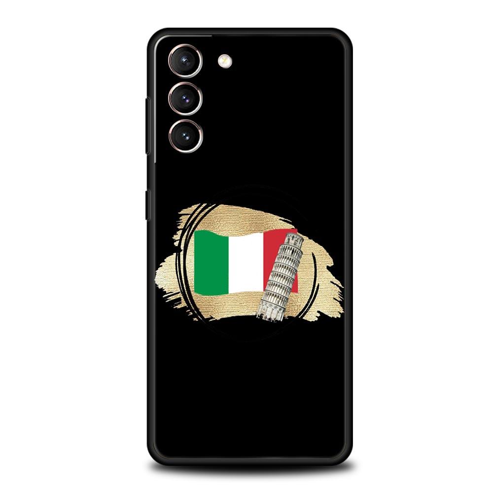 Чехол для телефона Флаг Италии Для Samsung Galaxy S24 S23 S22 S20 Ultra S21 FE 5G S10 S9 Plus S10E S8 Мягкий силиконовый чехол