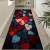 Разноцветный коврик-дорожка с камнями в форме сердца, в стиле бохо, для внутреннего декора, коврик для прихожей, ковер для спальни с противоскользящим покрытием для прихожих, гостиных, ванной комнаты