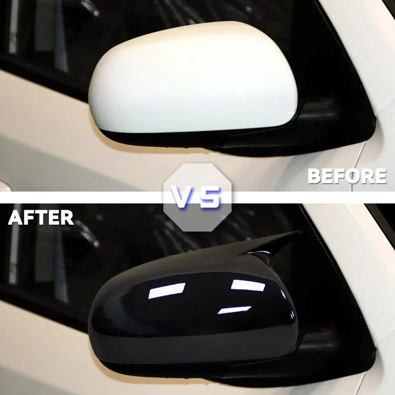 1 Pair Car Rear View Driver Passenger Side Mirror Cover Cap Overlay Black for Kia Forte Cerato K3 Mirror Covers