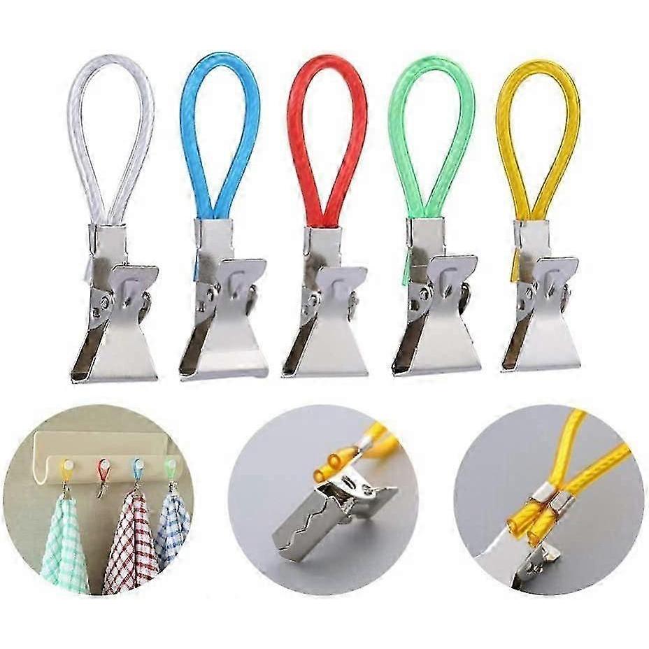 5 Pack Dish Towel Clips, Dish Towel Clips Hangers Hook