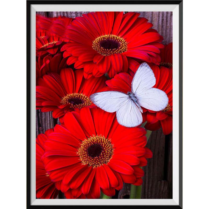 5D DIY Алмазная картина Красивые цветы Фотографии Алмазная вышивка Набор для вышивки крестом Полный горный хрусталь Мозаика Домашний декор