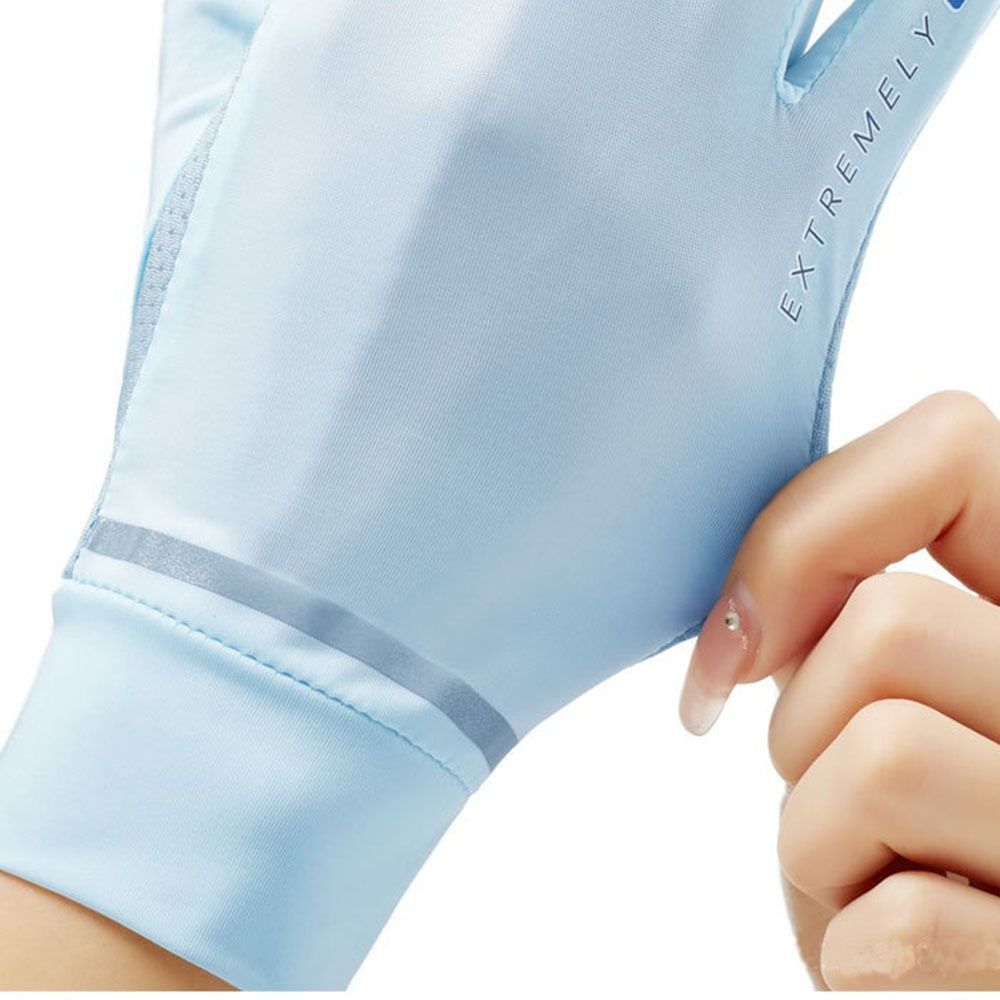 1 pair Women Outdoor Touch Screen Thin Driving Sunscreen Gloves Mitten Sun Protection Gloves