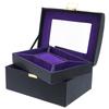 Davidt's [Q0653] — Шкатулка для украшений «Humeur Fleurie» чёрно-фиолетового цвета — 22,5x18. 5х11. 5 см