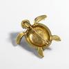 Sea Turtle Brooch Oil-Dripping Rhinestone Animal Shape Retro Personality Gift Men Business Suit