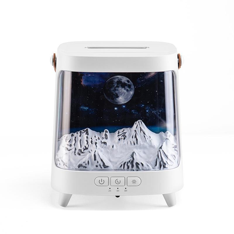 Ультразвуковой увлажнитель воздуха Home Flame с красочной подсветкой «Аврора», настольной декоративной подсветкой и пультом дистанционного управления, 200 мл, USB арома-диффузор для эфирных масел